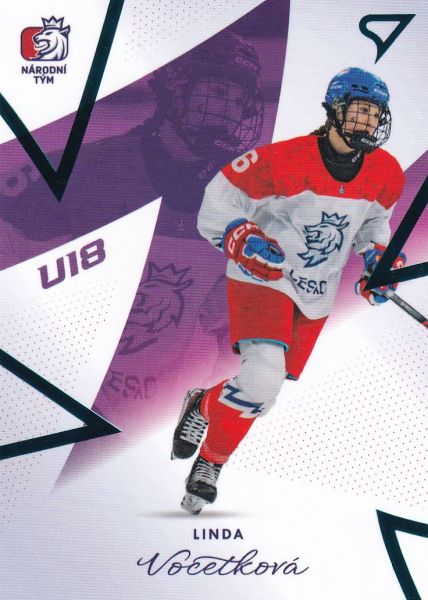 insert karta LINDA VOCETKOVÁ 23-24 SZ Hokejové Česko Národní Tým Žen číslo ZR-27